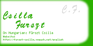 csilla furszt business card